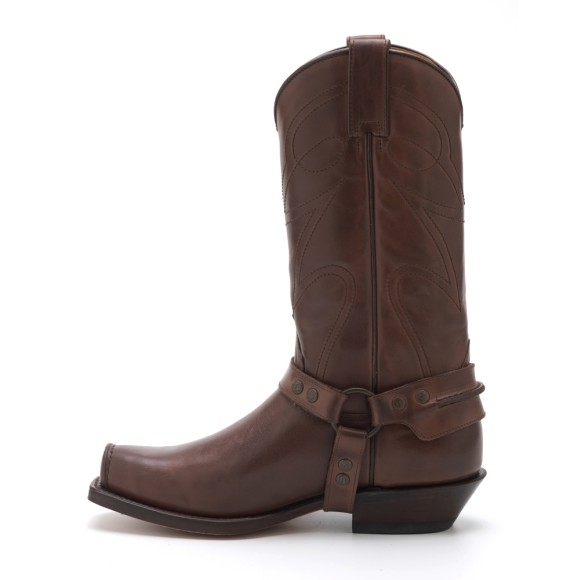 Comprar Botas Biker Sendra unisex de cuero marrón semi brillo