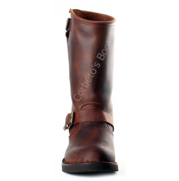 Buy Sendra unisex greased brown engineer boots