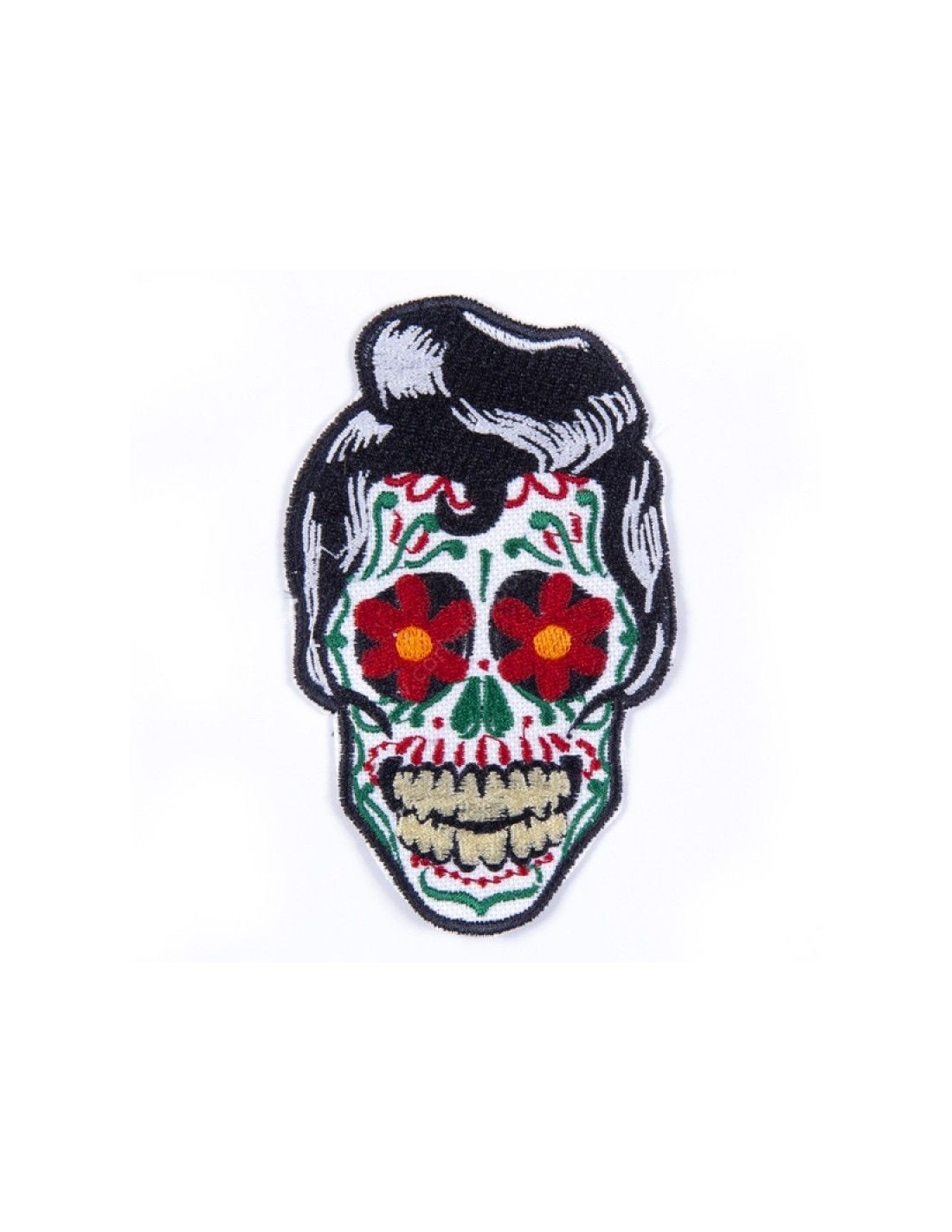 Comprar Parche Calavera Elvis Estilo Mexicano Para Ropa