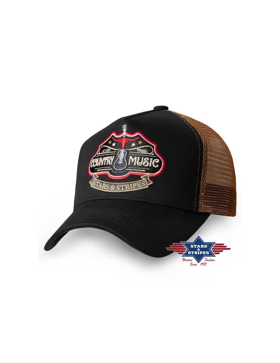 Comprar Gorra Negra Con Parche M sica Country Estilo Camionero