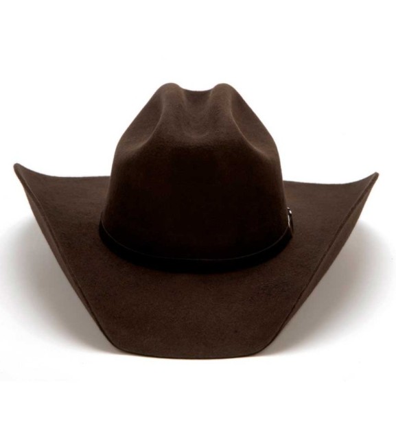 Sombrero de copa plano de señora de lana auténtica marrón Sombrero de copa plano de señora de lana auténtica marrón