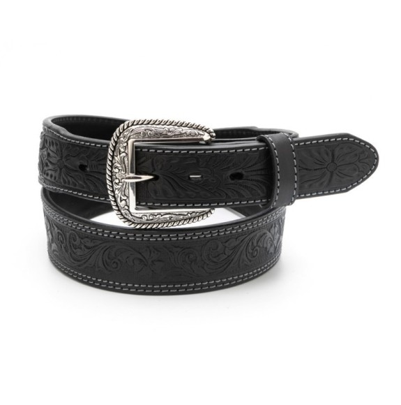 Ceinture Western Sendra En Cuir Et Python - Style Country Unisexe - Marron