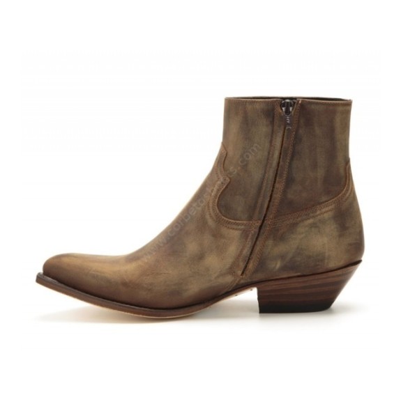 Buy Mens Sendra classic vintage light brown leather ankle boots