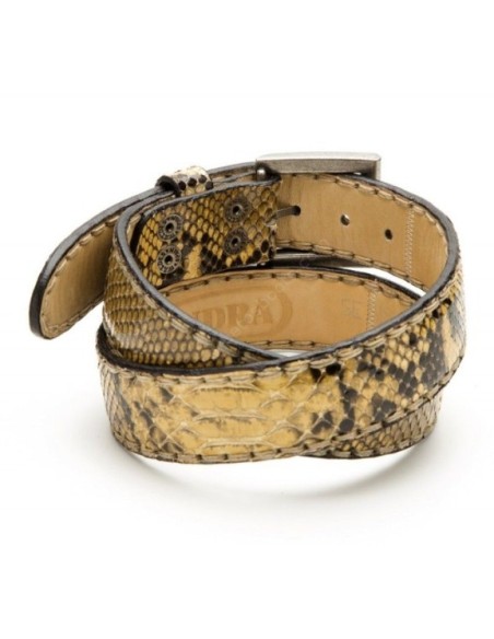 Buy Cowboy fashion Sendra yellow genuine python skin belt