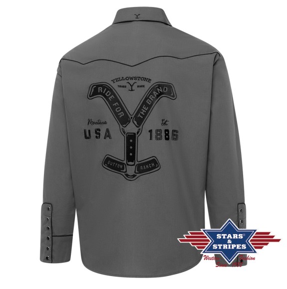 Yellow Riding Shirt Yellowstone Ride for the Brand mens grey western shirt