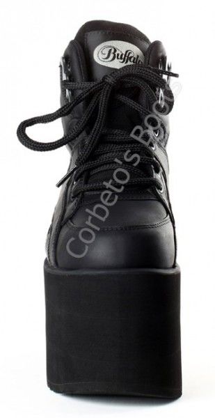 Oil Negro | Buffalo London cms. high black platform boots - Corbeto's Boots