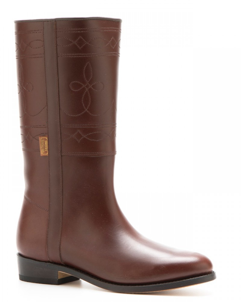 1322 Magilux Castaña | Boto andaluz para hombre y mujer piel brillante marrón - Corbeto's Boots