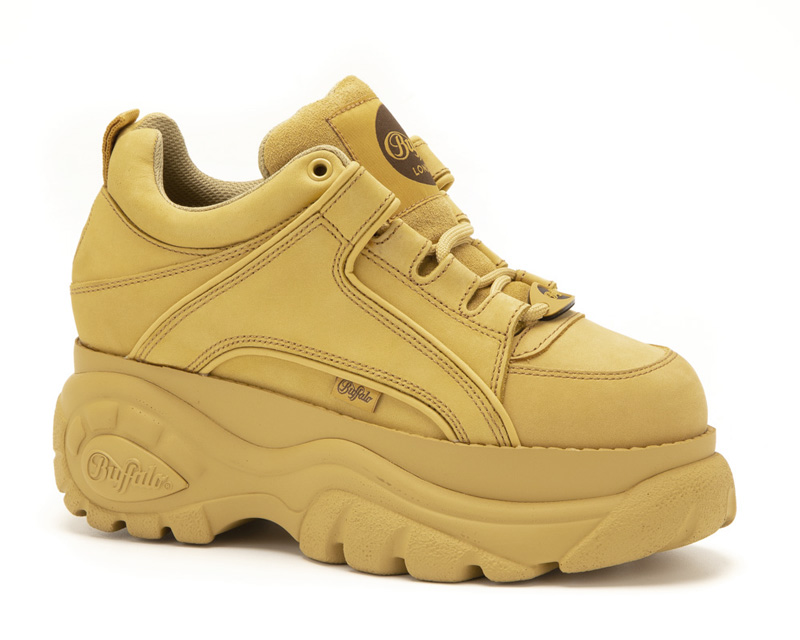mustard color platform shoes