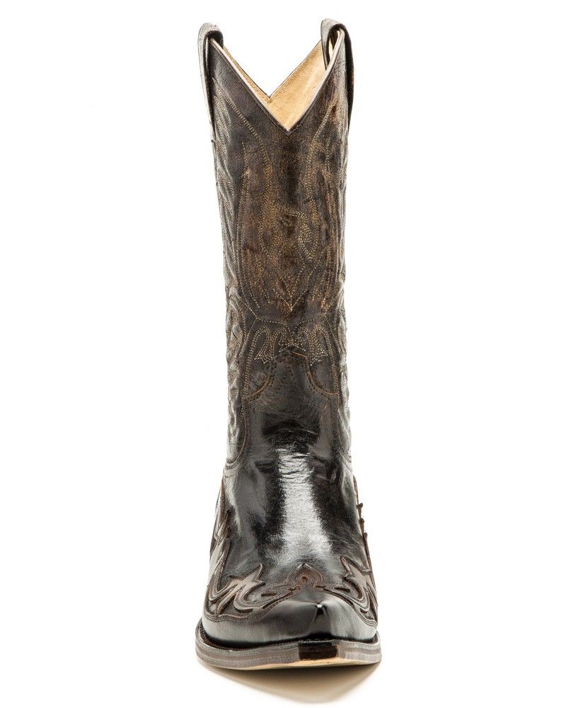 3241 Cuervo Natur Antic Jacinto-Barbados Quercia | Sendra men and women  brown leather vintage look combination cowboy boots - Corbeto's Boots