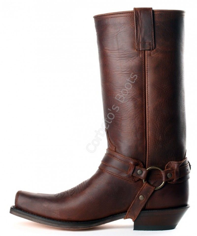 3604 Seta Sprinter 7004 | mens greased brown biker boots - Corbeto's Boots