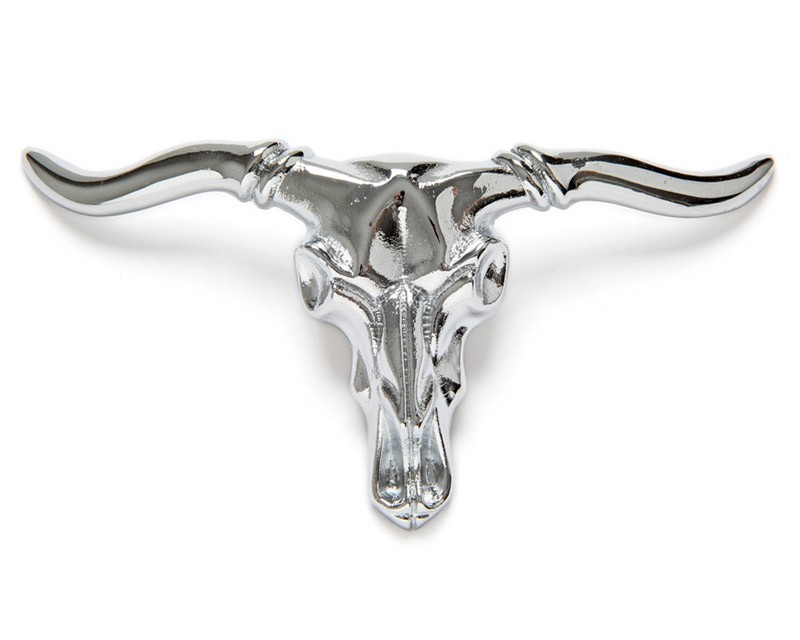Steer head Skull Longhorn bull Belt Buckle Silver