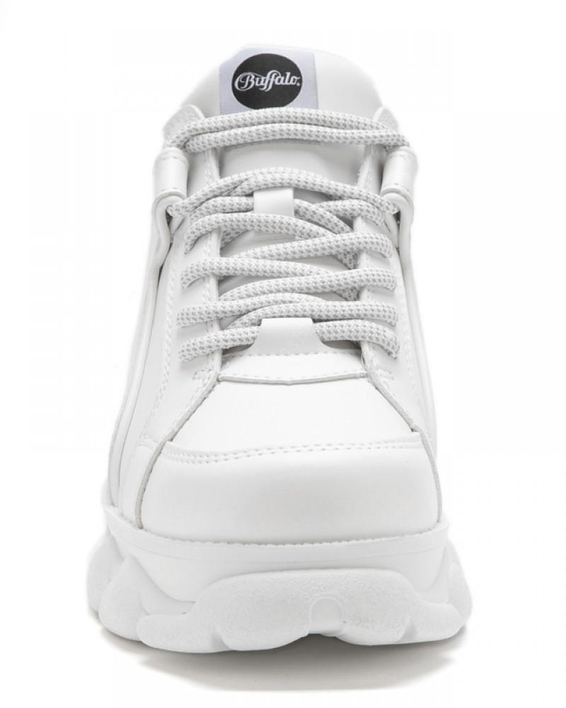 Corin White | Corin white faux Buffalo sneakers with platform - Corbeto's Boots