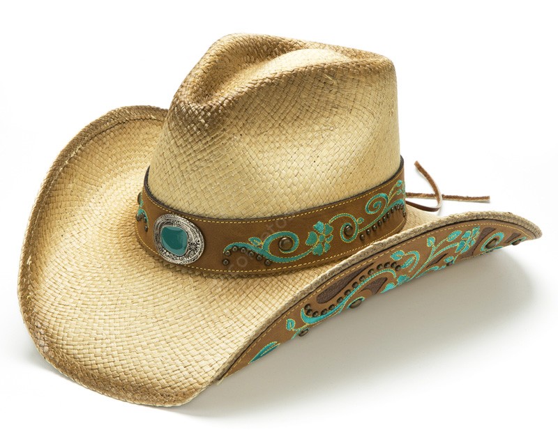 dallas cowboys floral straw hat