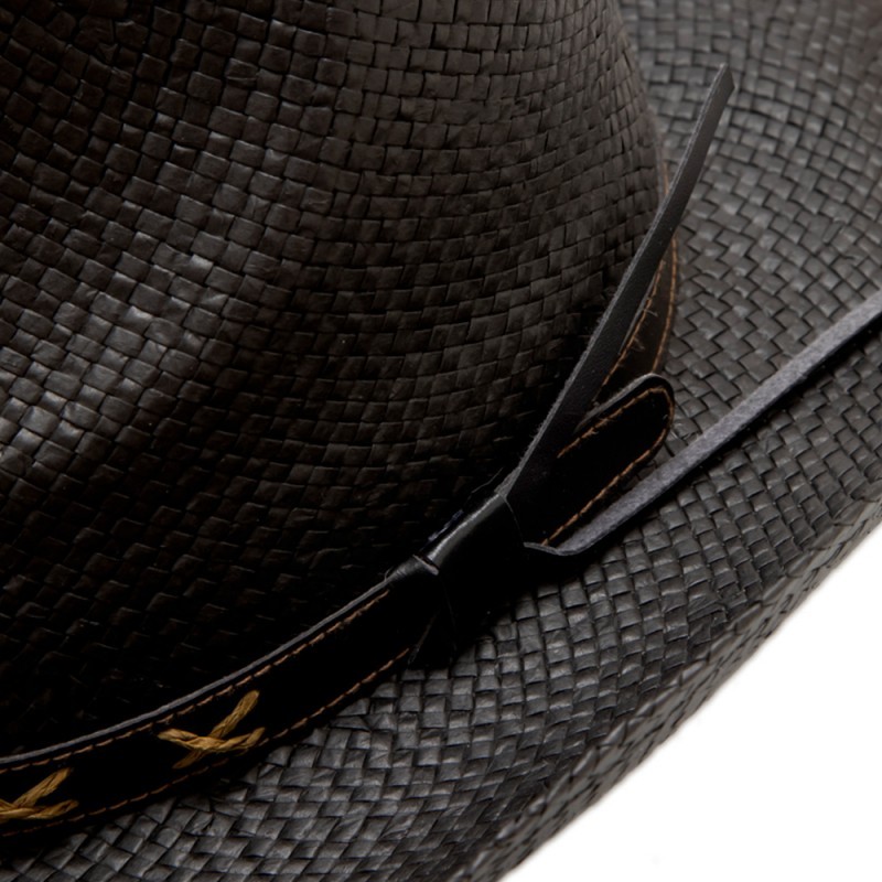 GUNSMOKE  Shapeable soft black straw western style hat with extra