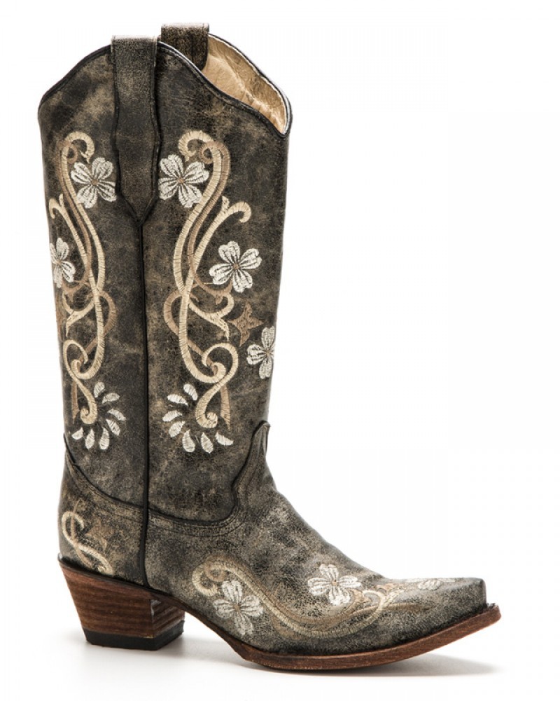 black mexican cowboy boots