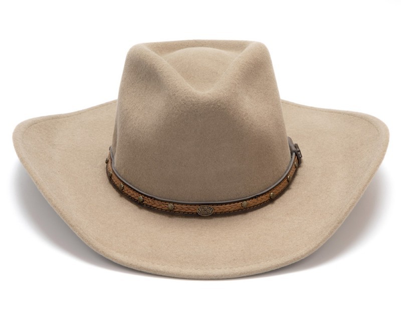 LAREDO SAND  Sandy water-repellent wool felt crushable cowboy hat Laredo  Sand - Corbeto's Boots