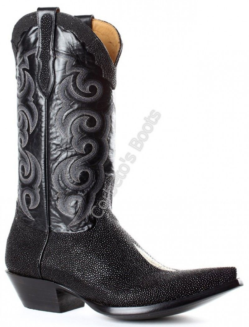 Texas Manta Raya Negra | F. J. Sendra black stingray boots - Corbeto's Boots