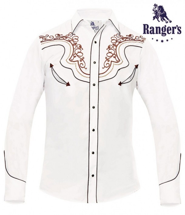 Camisa blanca charra Ranger