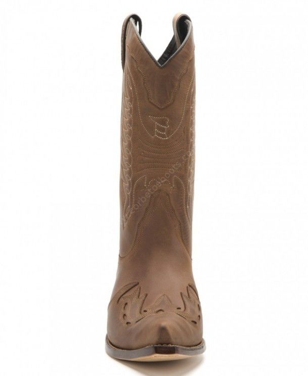 017 Crazy Old Sadale | Bota cowboy Mayura Boots combinación cuero marrón engrasado para hombre