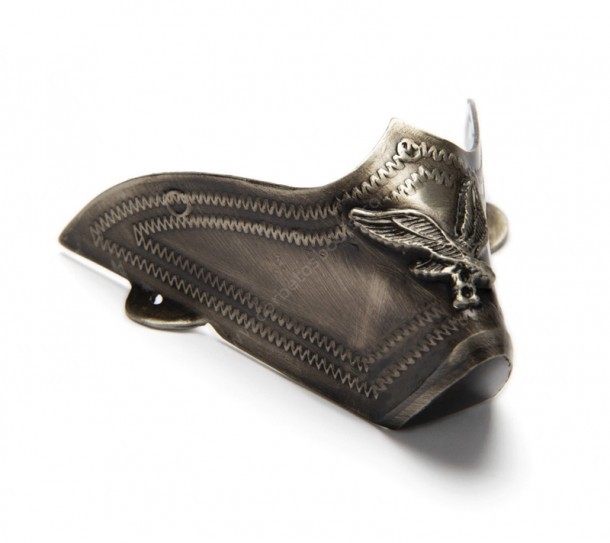 Punteras para botas moda cowboy con águila tono metal rústico