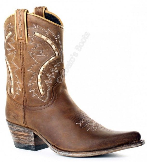 10231 Alma Floter Ours | Sendra ladies brown low cowboy boots