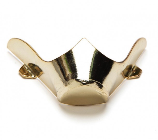 Shiny golden plain metallic caps for snip toe boots