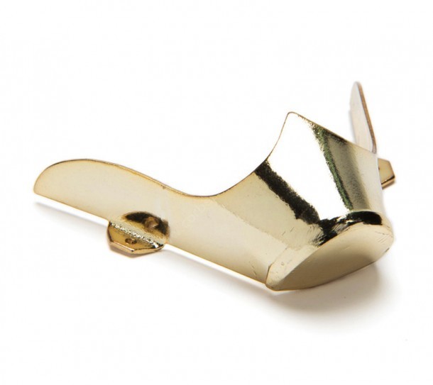 Punteras de metal lisas doradas para botas de punta media