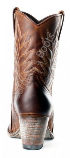 10318 Nana Floter Ours Usado Marrón | Bota cowboy tacón alto Sendra Boots cuero marrón para mujer