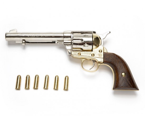 Kit edición coleccionista réplica revólver americano western con balas incluidas