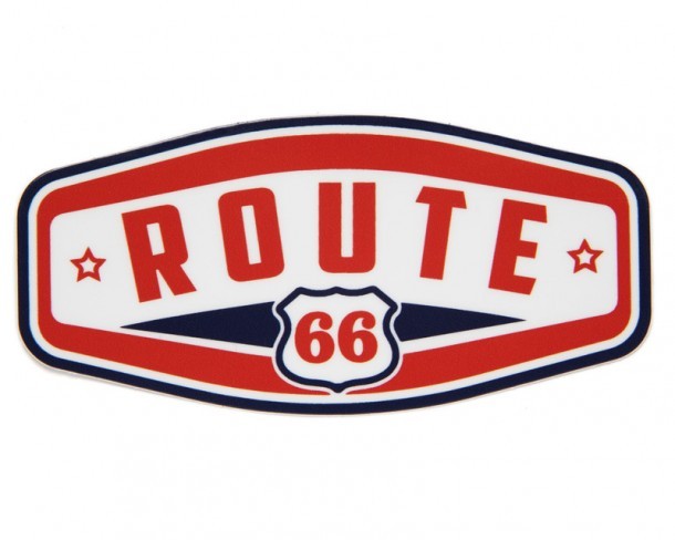 Modern design rectangular Route 66 sticker