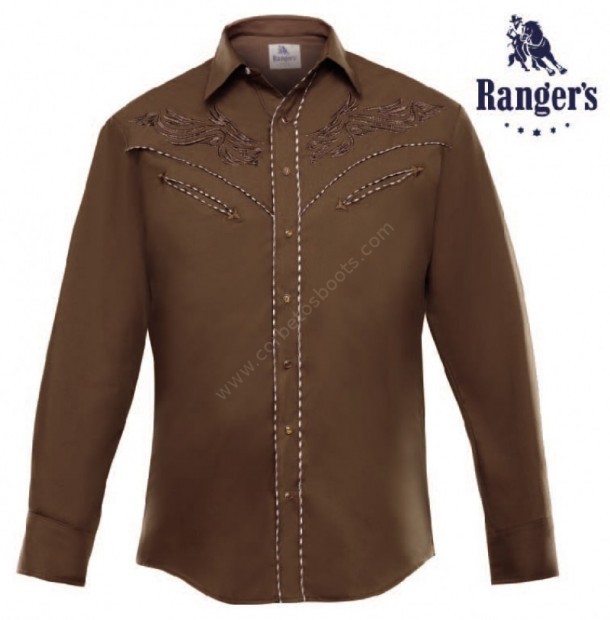 Camisa cowboy marrón Ranger