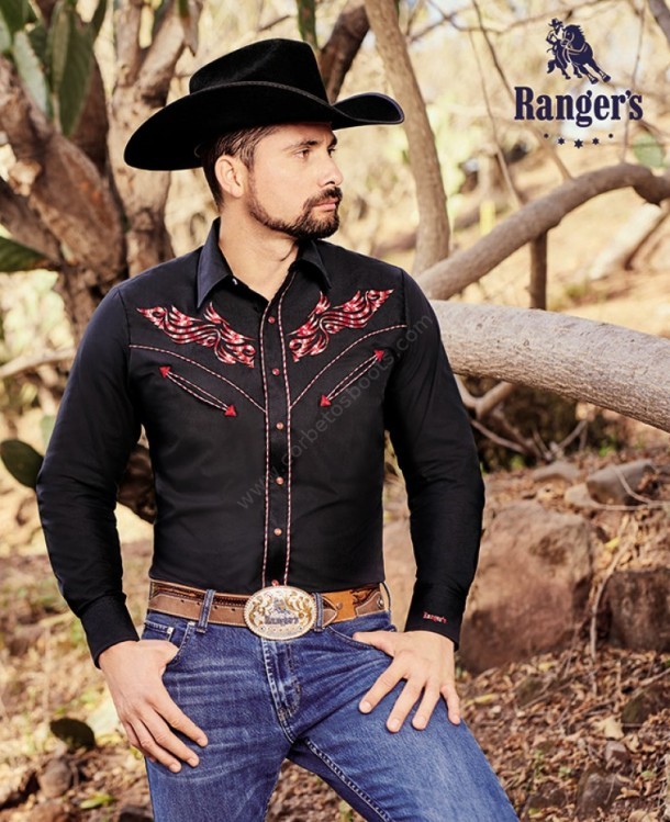 Camisa vaquera negra Ranger