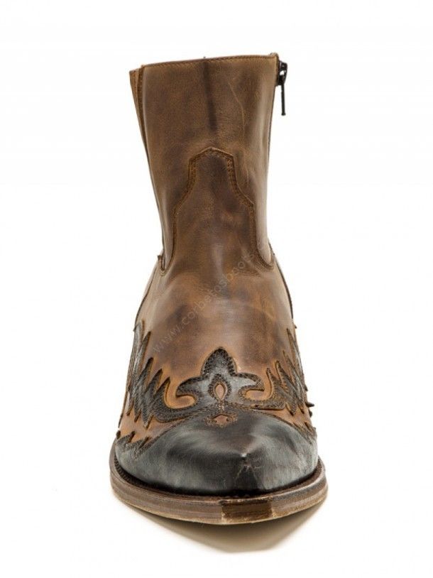 12251 Cuervo Barbados Quercia - Floter Ours | Compra en nuestra tienda de botas online estos botines Sendra para hombre de piel marrón con cremallera.