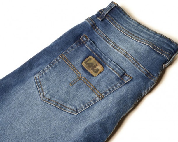 Medium blue Lois Jeans straight cut denim trousers