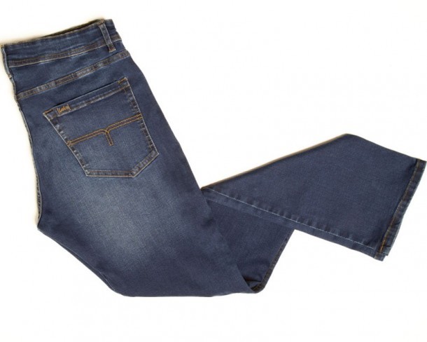 Denim dark blue special bootcut jeans for western boots