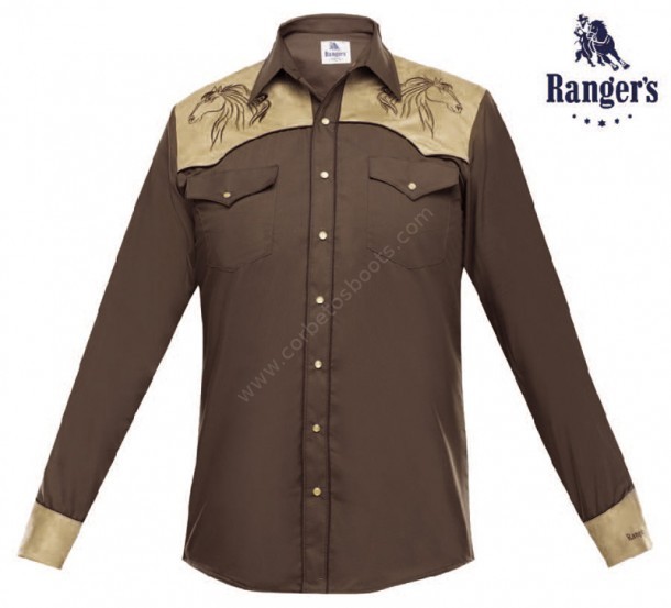 Camisa western marrón Ranger