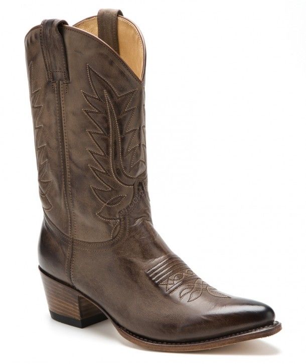 13173 Lia Rustic Sumatra | Get now at our online country & western shop these Sendra Boots middle calf model for women made with brown goat skin.