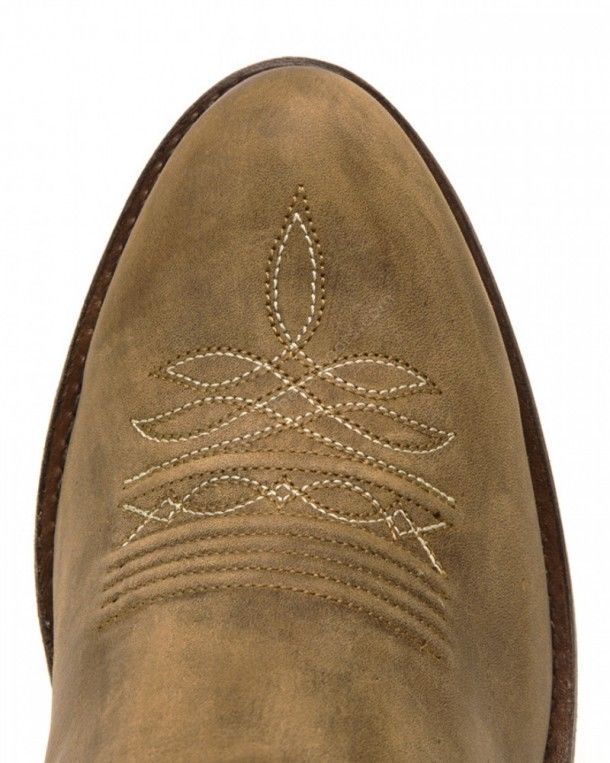 14034 Debora Floter Tang Lavado | Compra online estas botas cowboy Sendra para mujer de caña baja con piel de pitón amarillo / cremallera / orejeras. 