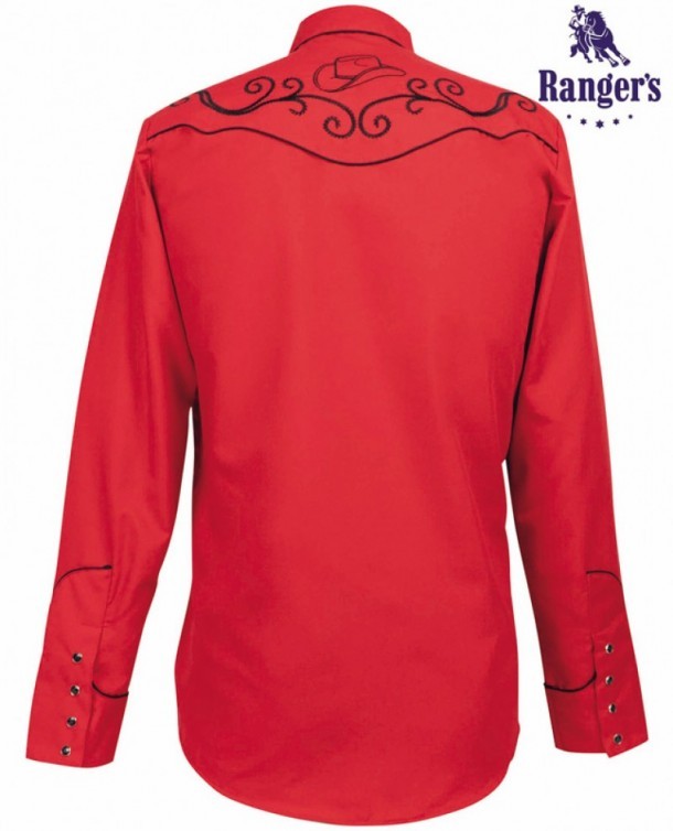 Camisa roja estilo vaquero Ranger