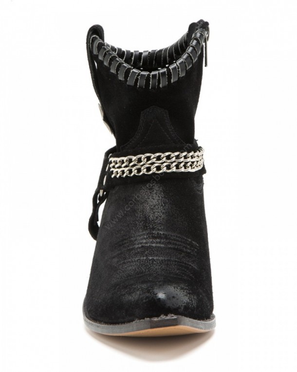 Sendra rocker fashion ladies black ankle boots