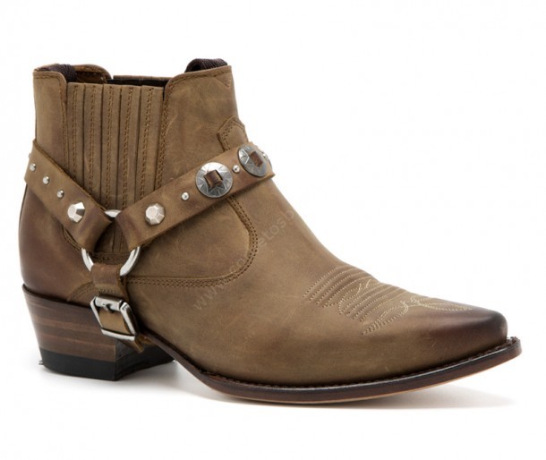 Cowgirl fashion Sendra ladies brown ankle boots