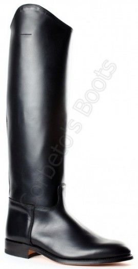 1500 Box Negro | Unisex black leather english riding boots