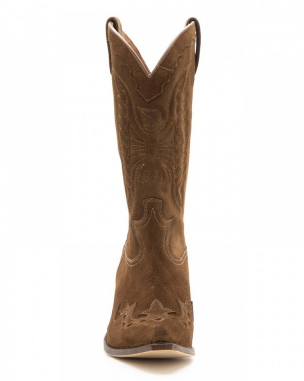 Ladies high heel western fashion sugar brown suede Sendra boots