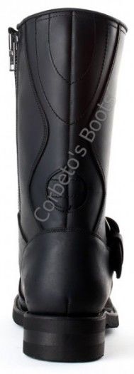 1594-6 Crazy Old Negro | Mayura steel toe engineer boots with zipper