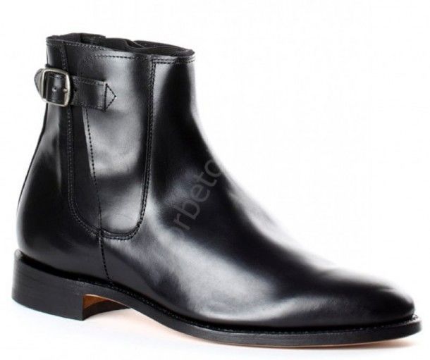 1690 Box Negro | Valverde del Camino black leather ankle camperos boots