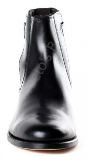 1690 Box Negro | Valverde del Camino black leather ankle camperos boots