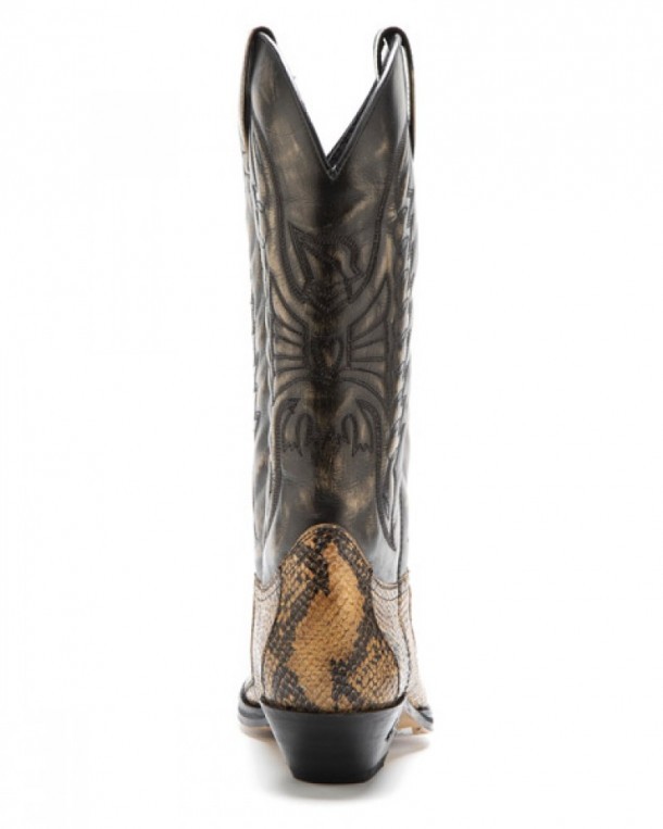 Sendra Boots mens classic western boots with genuine leather printed snake skin