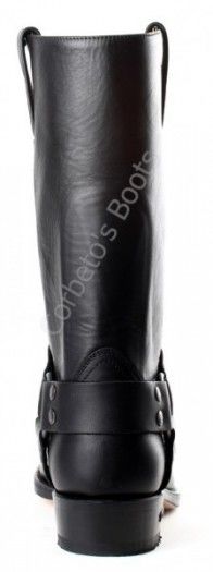 1918 Pete Pull Oil Negro | Sendra unisex black leather biker boots