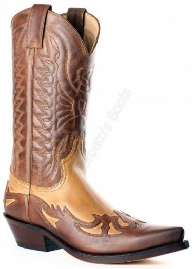 1933 Box Bras Marron-Box Bras Beig | Mayura unisex combined brown leathers cowboy boots