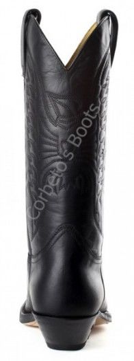 2073 Cuervo Pull Oil Negro | Sendra unisex black leather cowboy boots